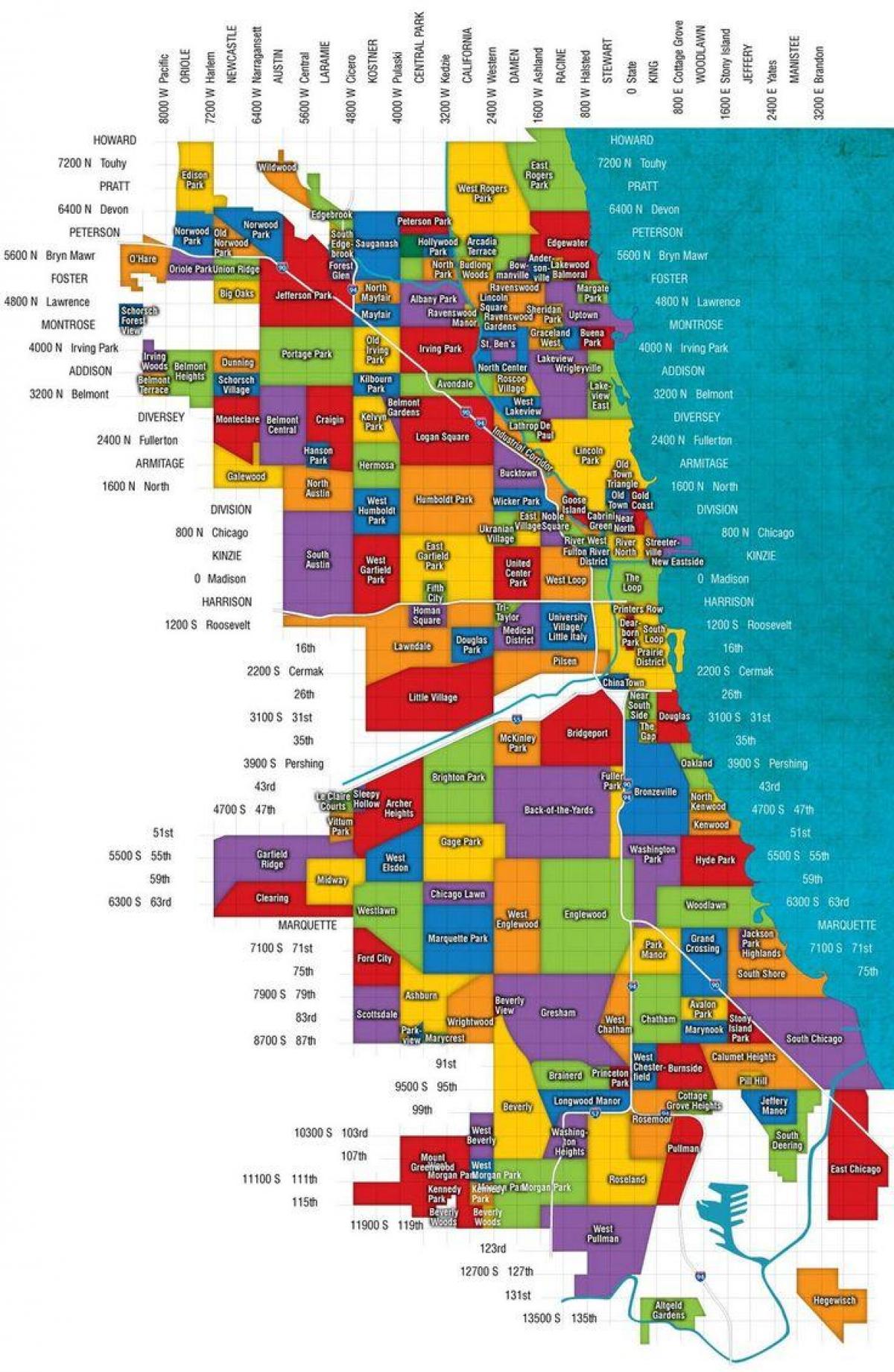 시카고 교외 지도