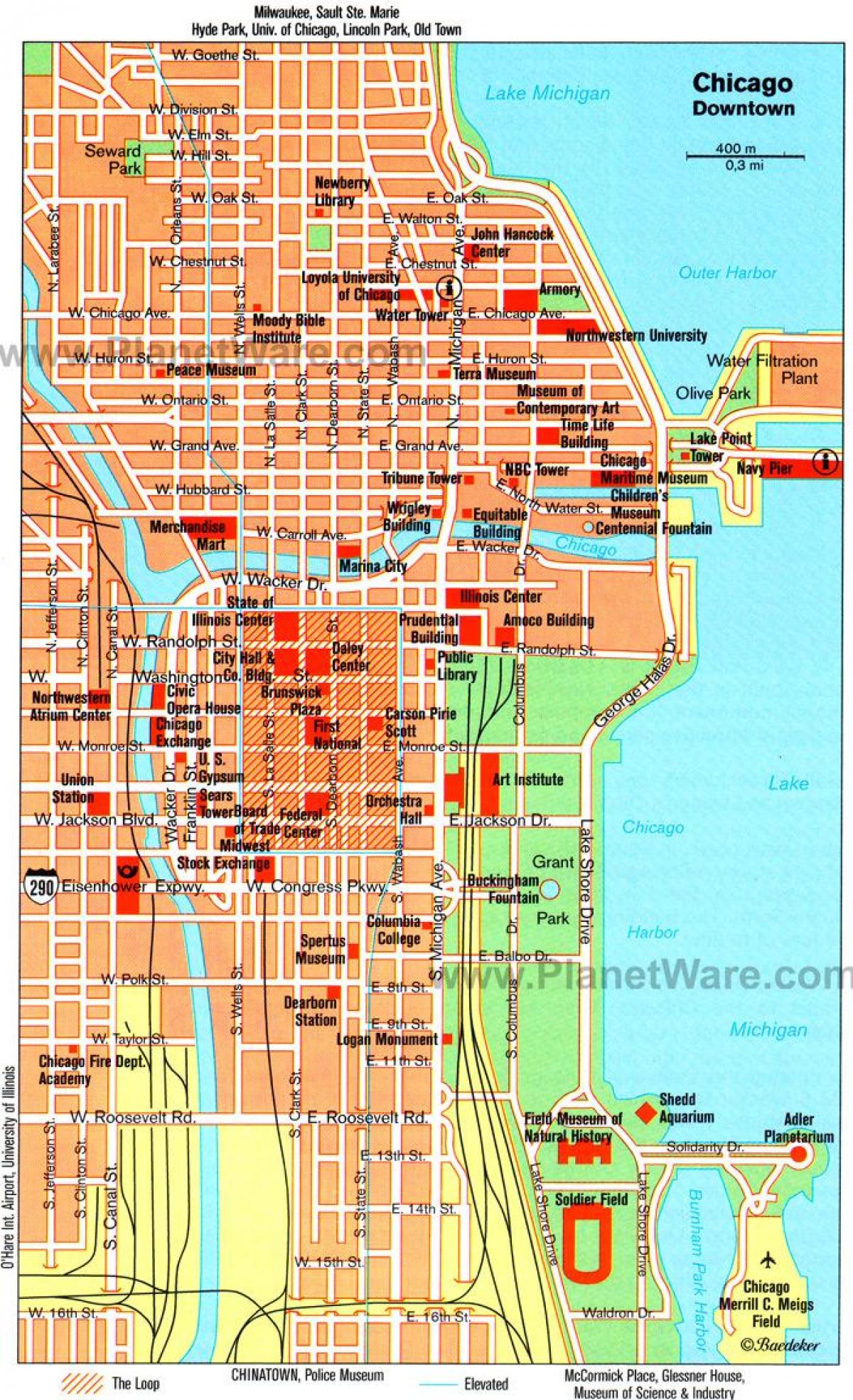 시카고 지도 관광 명소