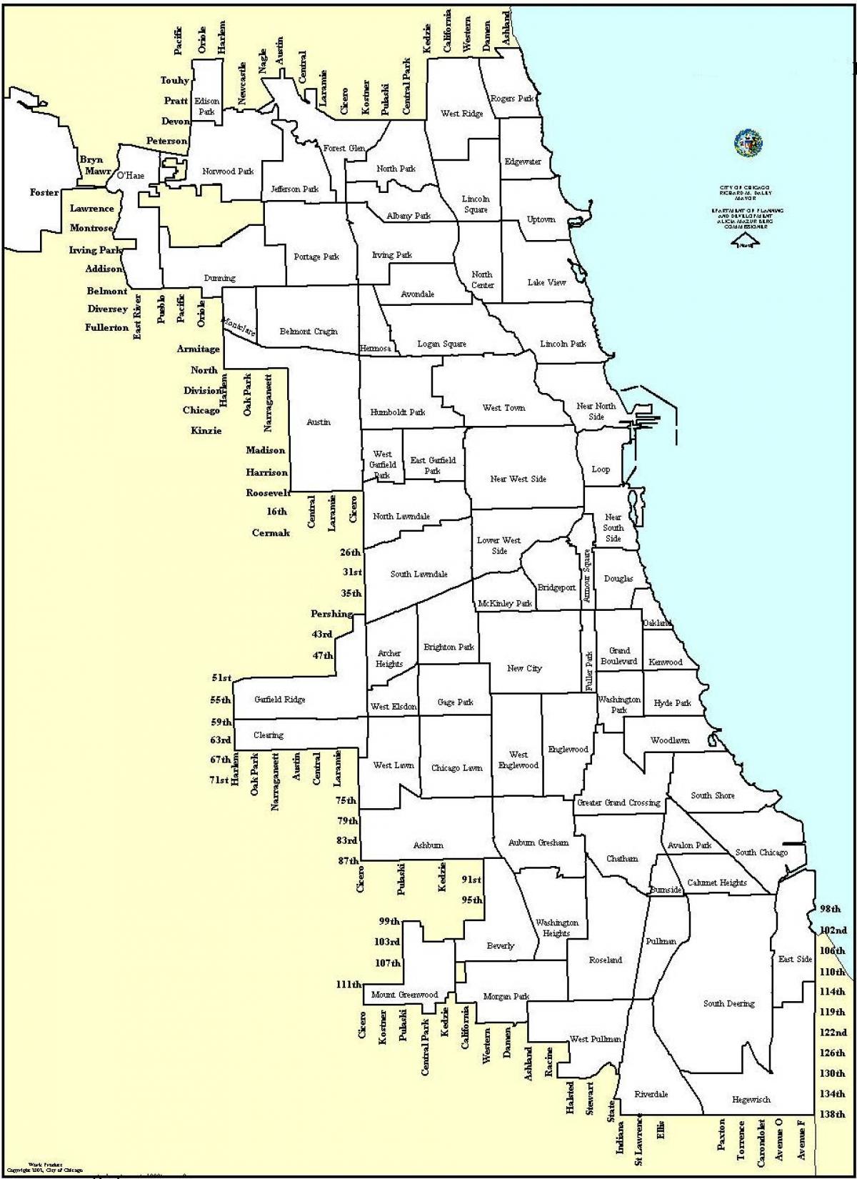 지역 시카고 지도