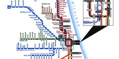 시카고 기차 시스템 맵